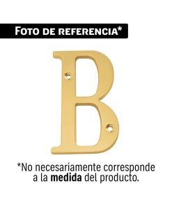 Letra B de latón sólido 4', latón brillante, HERMEX