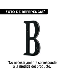 Letra B de latón sólido 4', negro, HERMEX