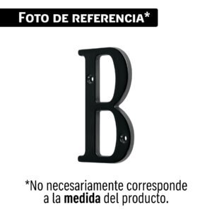 Letra B de latón sólido 4', negro, HERMEX