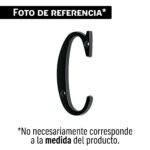 Letra C de latón sólido 4', negro, HERMEX