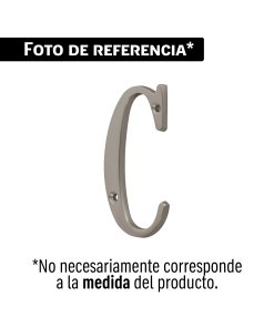 Letra C de latón sólido 4', níquel satín, HERMEX