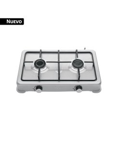 Parrilla de gas de sobreponer,2 quemadores, inox, FOSET AERO