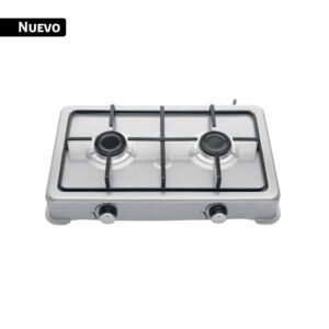 Parrilla de gas de sobreponer,2 quemadores, inox, FOSET AERO
