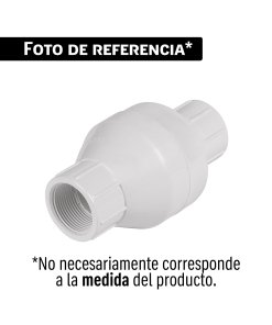 Válvula check de PVC 1-1/4' roscable, FOSET