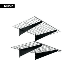 Juego de 2 repisas metálicas de 46 x 122 cm, FIERO