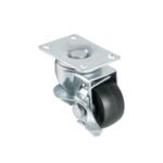 Rodaja hule 2-1/2', placa giratoria con freno, buje, 50kg