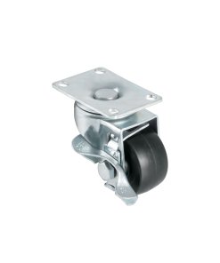 Rodaja hule 2-1/2', placa giratoria con freno, buje, 50kg