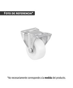 Rodaja de polietileno 2' placa fija, con buje, FIERO
