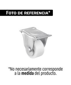 Rodaja de polietileno 2 1/2' placa fija con balero, FIERO