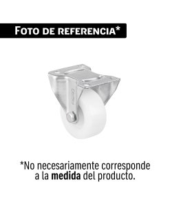 Rodaja de polietileno 3' placa fija, con buje, FIERO
