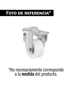 Rodaja de polietileno 3' placa fija con balero, FIERO