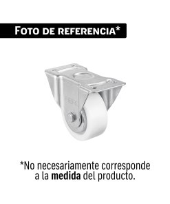 Rodaja de polietileno 4' placa fija con balero, FIERO