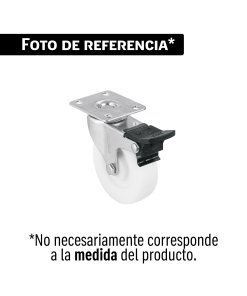 Rodaja de polietileno 3' placa giratoria, con freno, FIERO