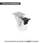 Rodaja de polietileno 2' placa giratoria, con freno, balero