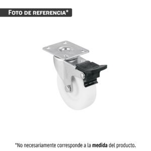 Rodaja de polietileno 3' placa giratoria, con freno, balero