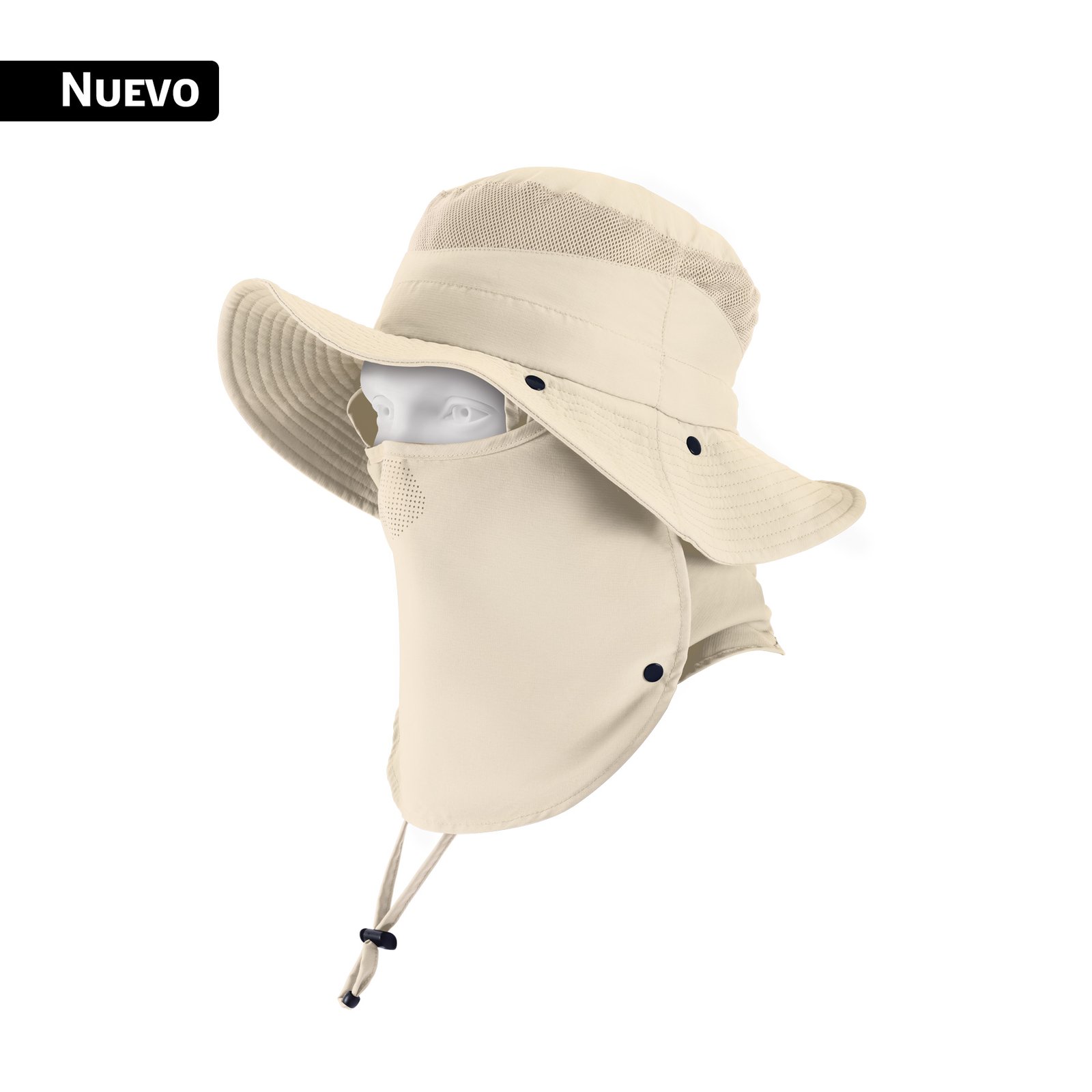 Sombrero de protección solar, color beige con UPF 50+,TRUPER