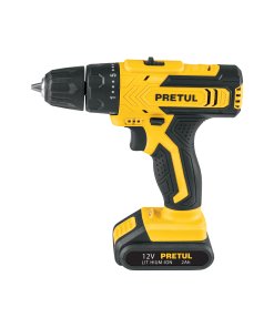Taladro/destornillador 3/8', 12V, 1 batería 2Ah, PRETUL