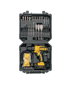 Kit taladro/destornillador 3/8', 12V, 33 accesorios, PRETUL