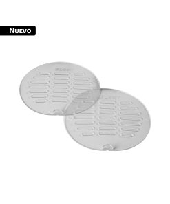Juego 2 tapas transparentes de PVC para coladera 5', FOSET