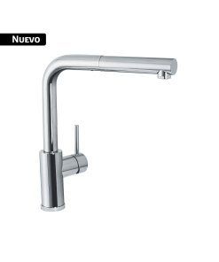 Monomando para fregadero, cuello extraíble, cromo, TUBIG