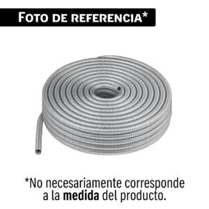 Rollo de 50 m de tubo flexible metálico de 3/8', VOLTECK