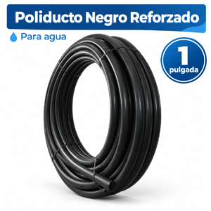 Poliducto Negro Reforzado CMX Cédula 80 para Agua de 1 Pulgada