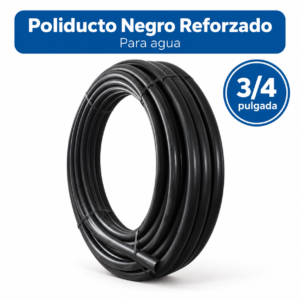 Poliducto Negro Reforzado CMX Cédula 80 para Agua de 3/4 Pulgada