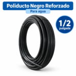 Poliducto Negro Reforzado CMX Cédula 80 para Agua de 1/2 Pulgada